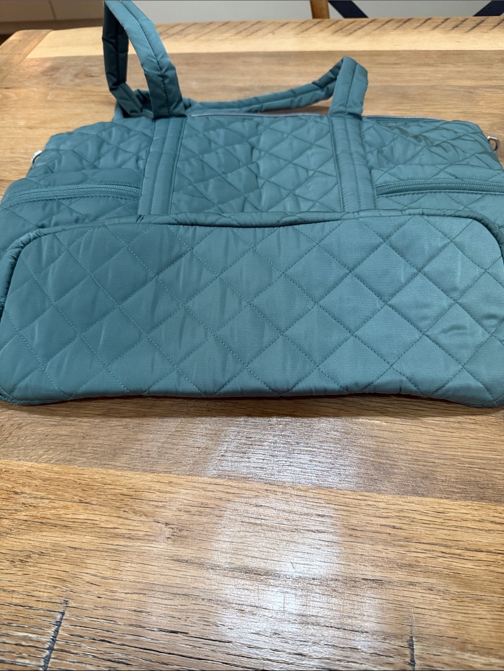 Vera Bradley Quilted Performance Twill Tote/Travel Bag - Olive Leaf - Picture 3 of 9